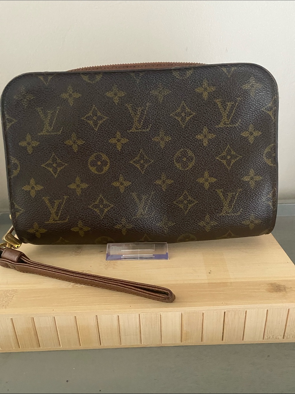Louis Vuitton Monogram Canvas Orsay Clutch with Dust Bag